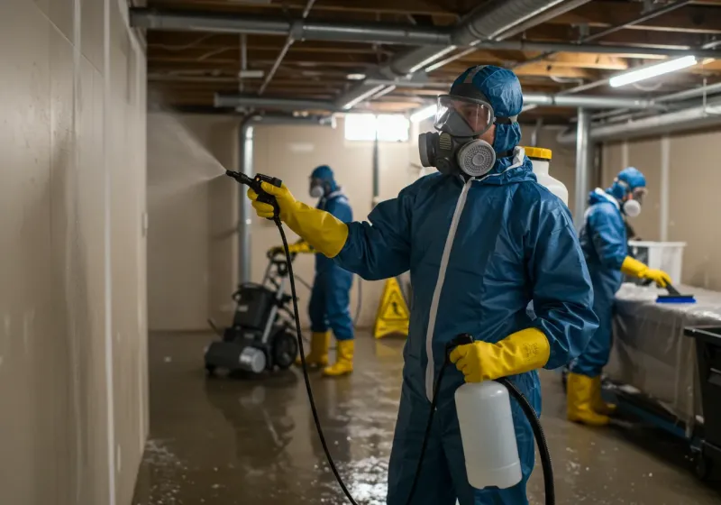 Basement Sanitization and Antimicrobial Treatment process in Happy Camp, CA