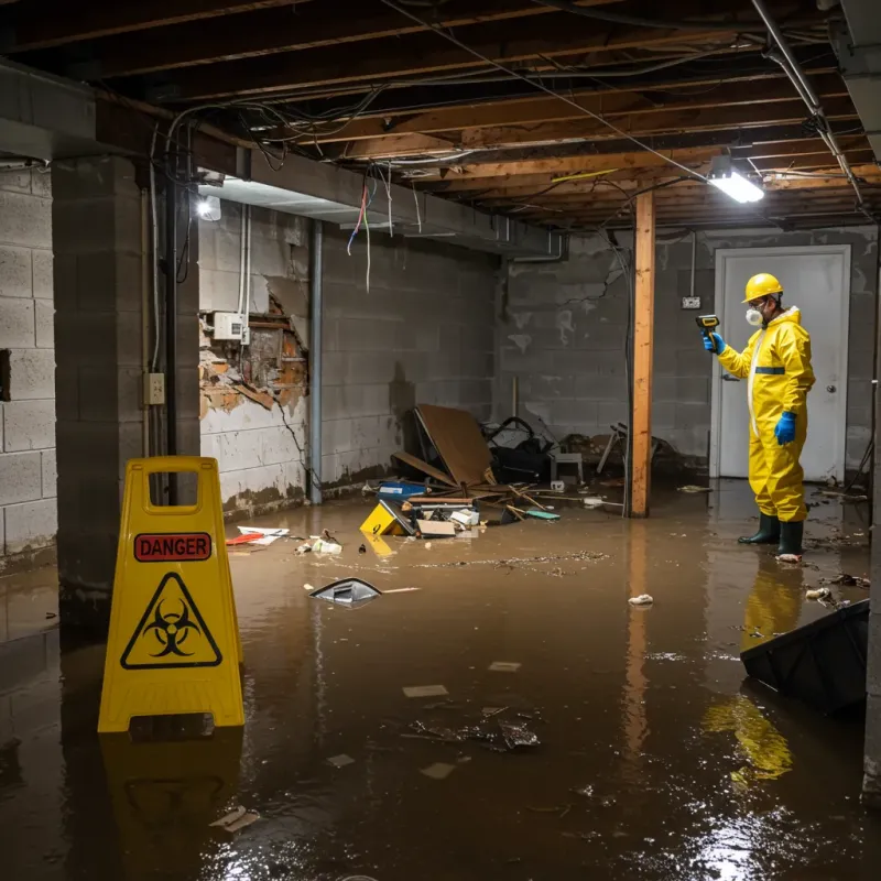 Flooded Basement Electrical Hazard in Happy Camp, CA Property